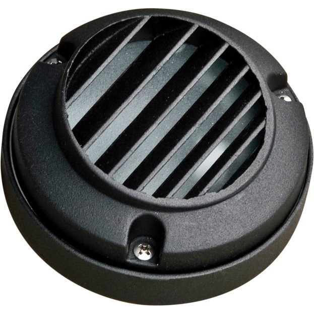 Best Landscape Deck Light - Step Light - Surface Mount - Cast Aluminum Sunset Louvered - Black Finish