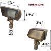 Best Landscape Flood Light - Wall Washer - Up Light - Little Jake - Dimensions