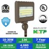 fls2m-30w-kn-1s2 30 Watt NexGen LFS Sleek LED Flood Multi-CCT Light With 1/2" NPT Mount