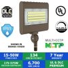 fls2m-50w-kn-1s 50 Watt NexGen LFS Sleek LED Flood Multi-CCT Light With 1/2" NPT Mount