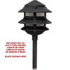 Best Landscape Lighting Kit - Cast Aluminum 3-Tier Pagoda 6-light Kit - Black FInish