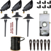 Best Landscape 6-Light Spot Light + Path Light Kit - Patriot Brass Black Finish