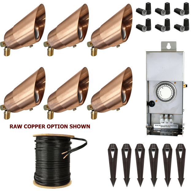 Best Landscape 6-Light Spot Light Kit - Patriot Raw Copper