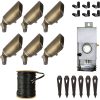 landscape-light-kit-cast-brass-big-boss-six-spot-light Best Landscape 6-Light Spot Light Kit - Big Boss Cast Brass