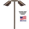path-light-brass-led-patriot-2-head-b Best Landscape Path Light - Patriot Two Head Adjustable