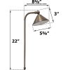 path-light-cast-brass-led-classic-shade-adjustable-dimensions-b Best Landscape Path Light - Classic Shade Adjustable - Dimensions