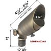 Best Landscape Spot Light - Flood Light - Up Light - Little Boss - Dimensions