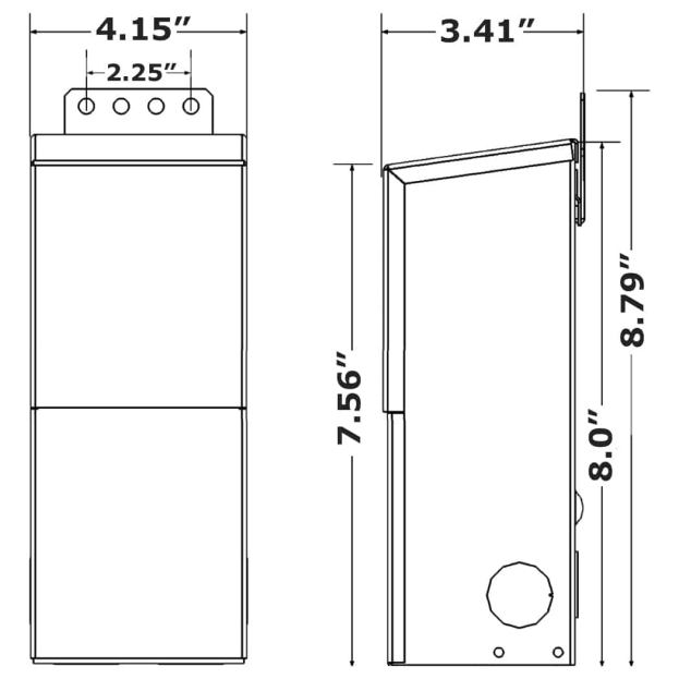 277VAC - 120VAC 300 Watt Max Step Down Transfomer Dimensions - Shop c2clights.com