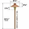 Best Landscape Path Light - Large Contempo Cone Copper - Dimensions