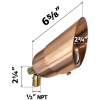 spot-light-raw-copper-led-patriot-dimensions-3 Patriot Raw Copper LED Spotlight Dimensions - Shop C2CLights.com.