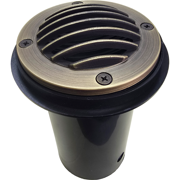 Little Lou Brass Louvered Face Well Light - Shop C2CLights.com.
