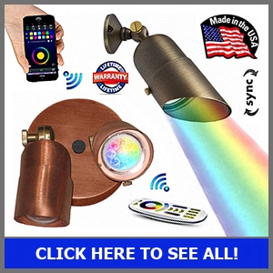 1 or 2 Head Forever™ Adj. SuperChip™ Color-Changing 12V & 120V LED Spot / Flood Wall Lights