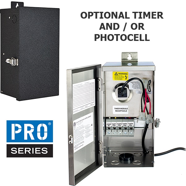 Pro Series Landscape Lighting Transformers, 150W to 1200W, 12V~15V and 12V~22V Multi-Tap