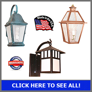 Outdoor Wall Lantern Style LED Lights - Made In USA!