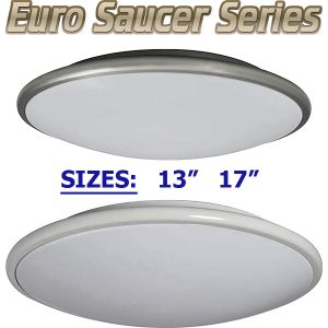 Euro Saucer Series Flush Mount LED Fixtures, 120 Volt