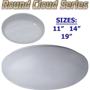 Round Cloud Series Flush Mount LED Fixtures, 120 Volt