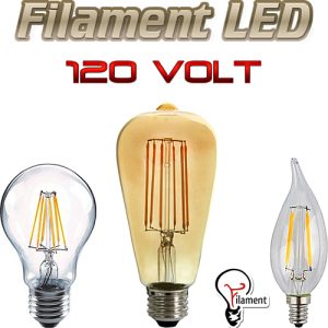 Filament LED Bulbs - 120 Volt - Many Styles Available!
