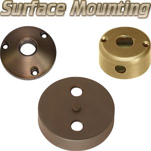 Surface / Wall Mounting Bases for Outdoor Landscape Lighting