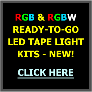 RGB & RGBW Color-Changing LED Strip Light / LED Tape Light Kits - Customizable!