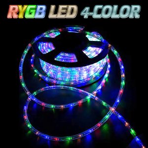 RYGB 4-Color 1/2" Diameter Rope Light 120V