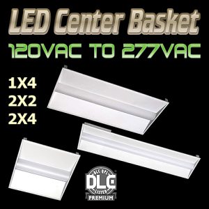 LED Center Basket Troffers, 1X4, 2X2 & 2X4