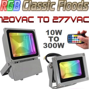 Rainbow Series Classic Style RGB Color-Changing LED Flood Lights