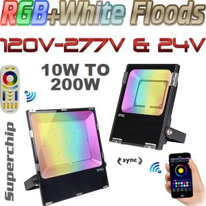 Superchip™ Exclusive Syncable Color-Changing LED Flood Lights