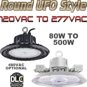 Round UFO Style LED High Bay & Low Bay Lights