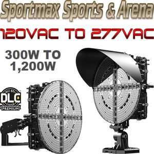 Sportmax Round Series LED Sports / High-Mast / Arena Luminares - 300W to 1,200W