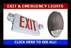 Emergency & Exit Lights LED, Indoor & Outdoor Use