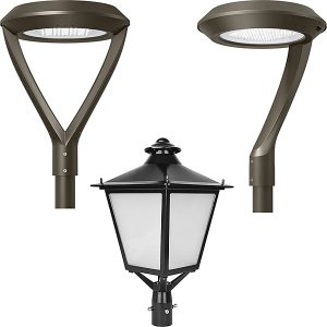Post Top LED Area Lights For Commercial Outdoor Lighting, Contemporary and Classic Style