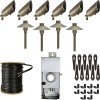 landscape-light-kit-brass-patriot-contempo-cone-ten-light-kit Best Landscape 6-Light Spot Light + 4-Light Path Light Kit - Brass Option