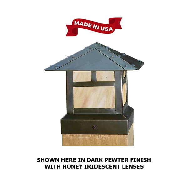 Pitched Craftsman I Post Cap (For 3.5″ – 4″ Posts) - Shop C2CLights.com.