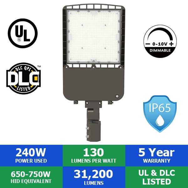 240 Watt Lumina Value LED Area / Parking Lot Flood Light - Shop C2CLights.com. 