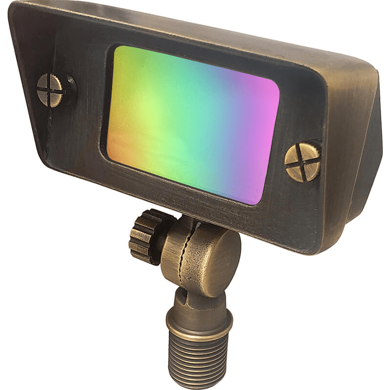 Little Jake RGBW Brass Flood Light - Shop C2CLights.com.


