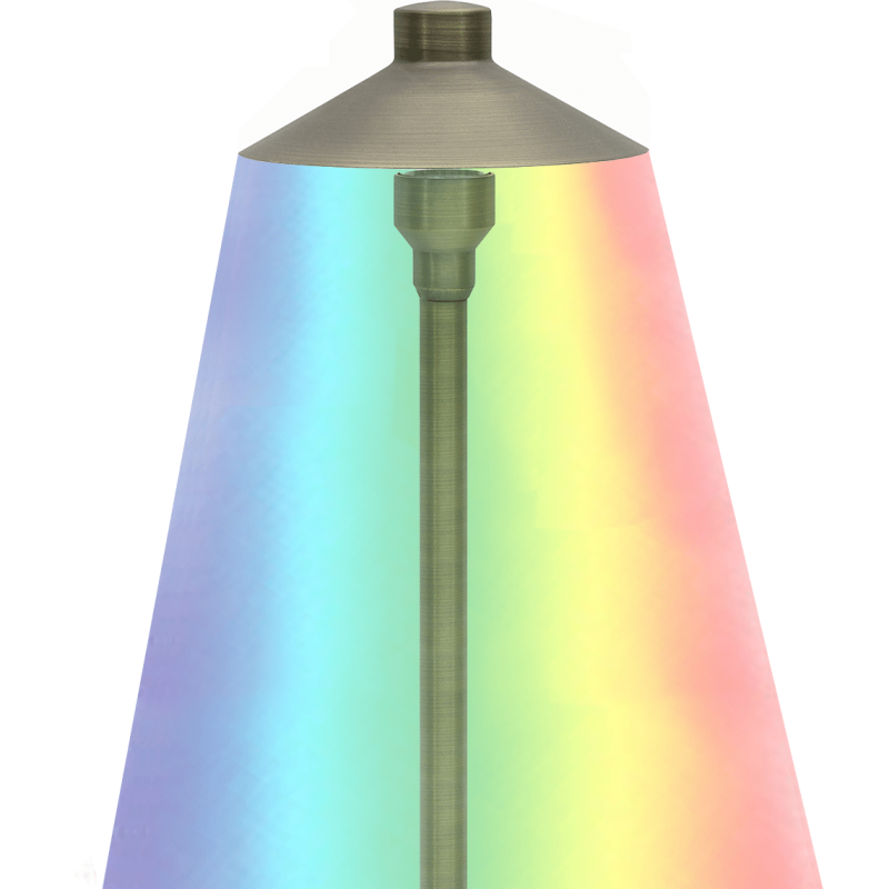 Contempo RGBW Brass Path Light - Shop C2CLights.com. 