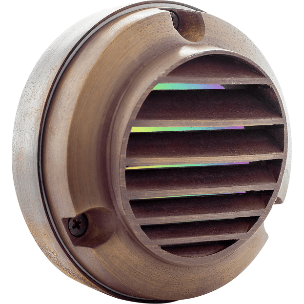 Superchip Sunset Louvered RGBW Brass Deck Light - Bronze Finish - Shop C2CLights.com.