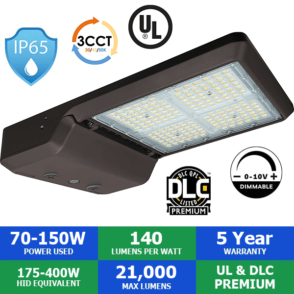150 Watt Max Proton LED Area / Parking Lot Flood Light - Shop C2CLights.com. 