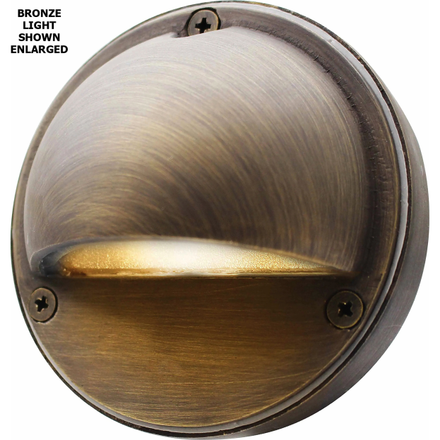 Best Landscape Deck Light Kit - Half Moon Cast Brass - Bronze Enlarged