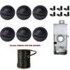 Best Landscape 6-Light Deck Light Kit - Half Moon Cast Brass - Black Finish