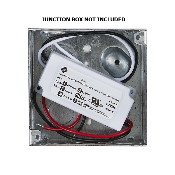 60W or 96W 12VDC or 24VDC Ultra Mini Dimmable Junction Box Transformer - Shop C2CLights.com. 