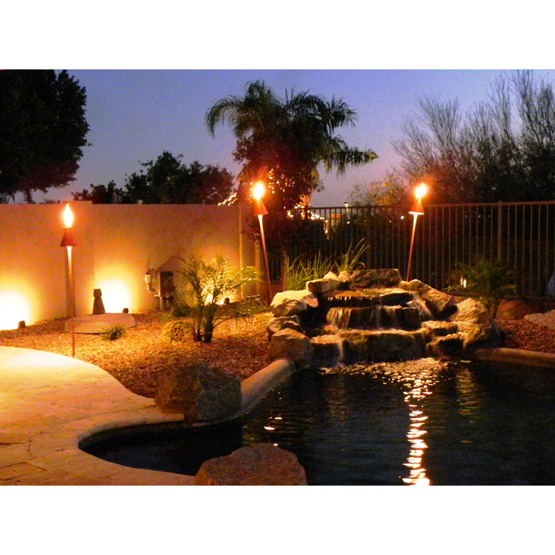 Super Tiki Torch 2 in 1 Cast Brass LED Area Light C2C Lights