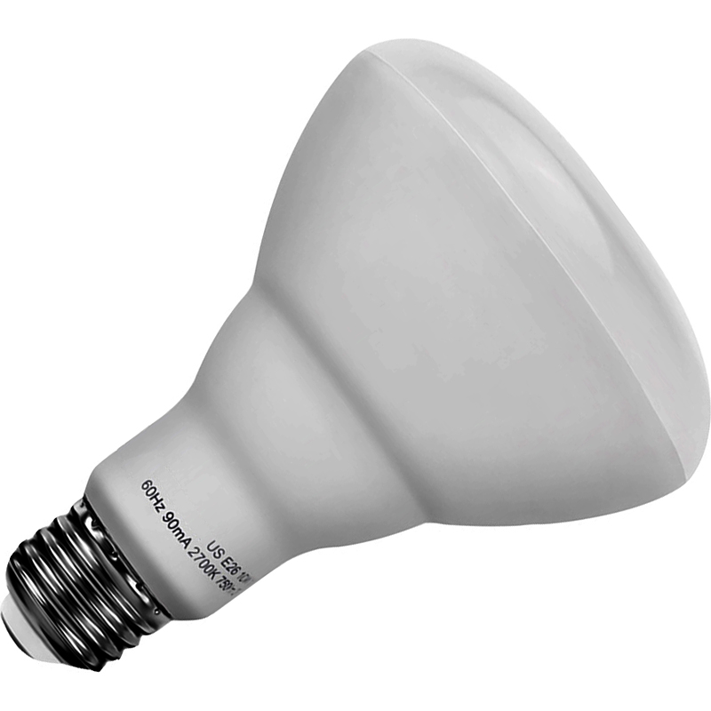 LED BR30 / R30 Reflector Bulb, 10 Watts, 750 Lumens, 80+ CRI, Dimmable