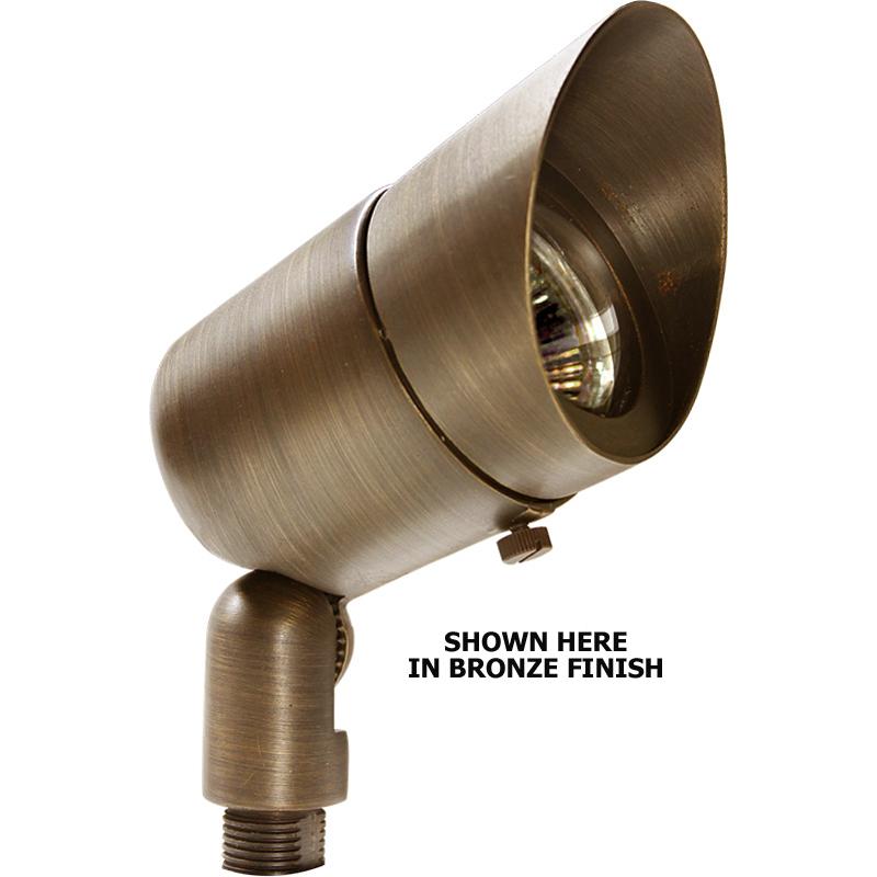 "Shorty I" 12V/120V LED Cast Brass Lighter with Glare Shield