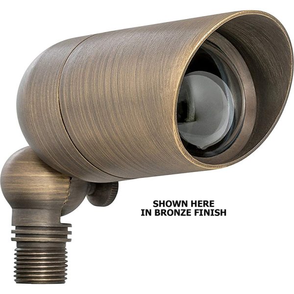 "Shorty II" 12V/120V LED Cast Brass Lighter with Glare Shield
