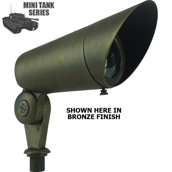 "Mini Tank" 100V~277V LED Small Cast Brass Spot / Flood Directional Lighter