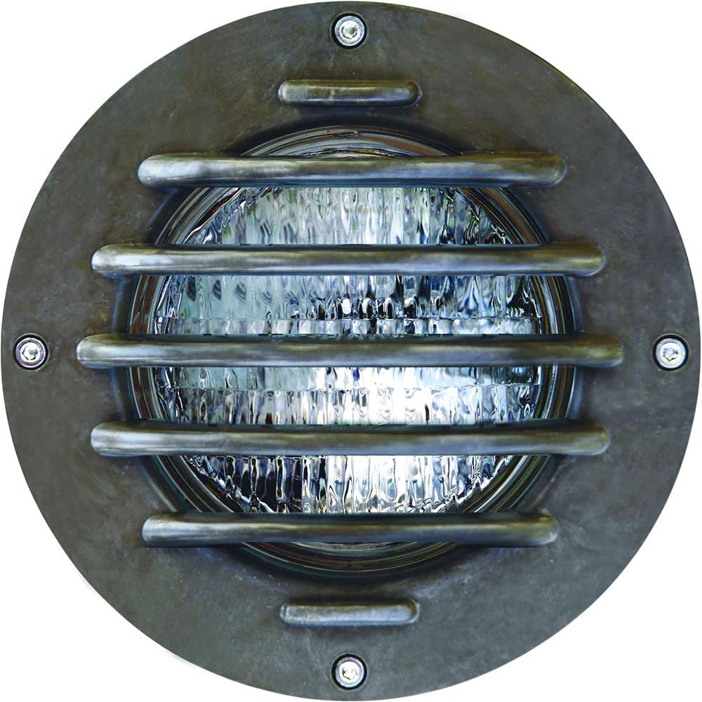 Louvered Face Fiberglass Composite Large LED In-Ground Well Light (12V AC/DC)