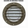 Louvered Face Cast Aluminum Large LED In-Ground Well Light (12V AC/DC)