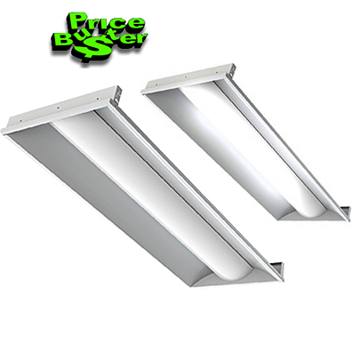 2X4 LED Center Basket Troffer, 50 Watts, Dimmable, DLC Premium