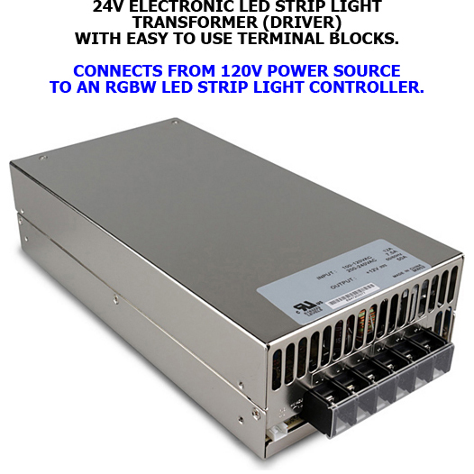 LED RGBW Strip Light Tape Kit, 4.4W / Foot 24V SuperChip Ultra - 98.5 Feet
